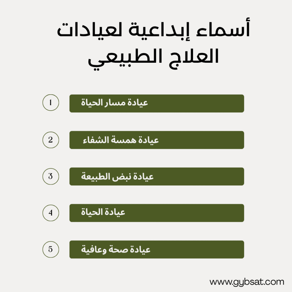  أسماء إبداعية لعيادات العلاج الطبيعي