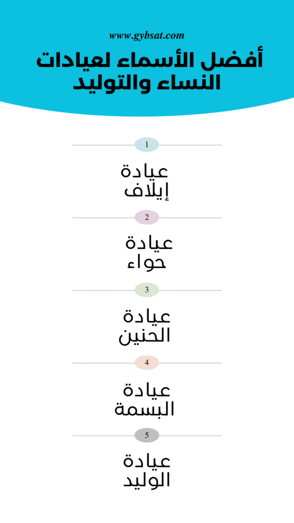 أفضل الأسماء لعيادات النساء والتوليد