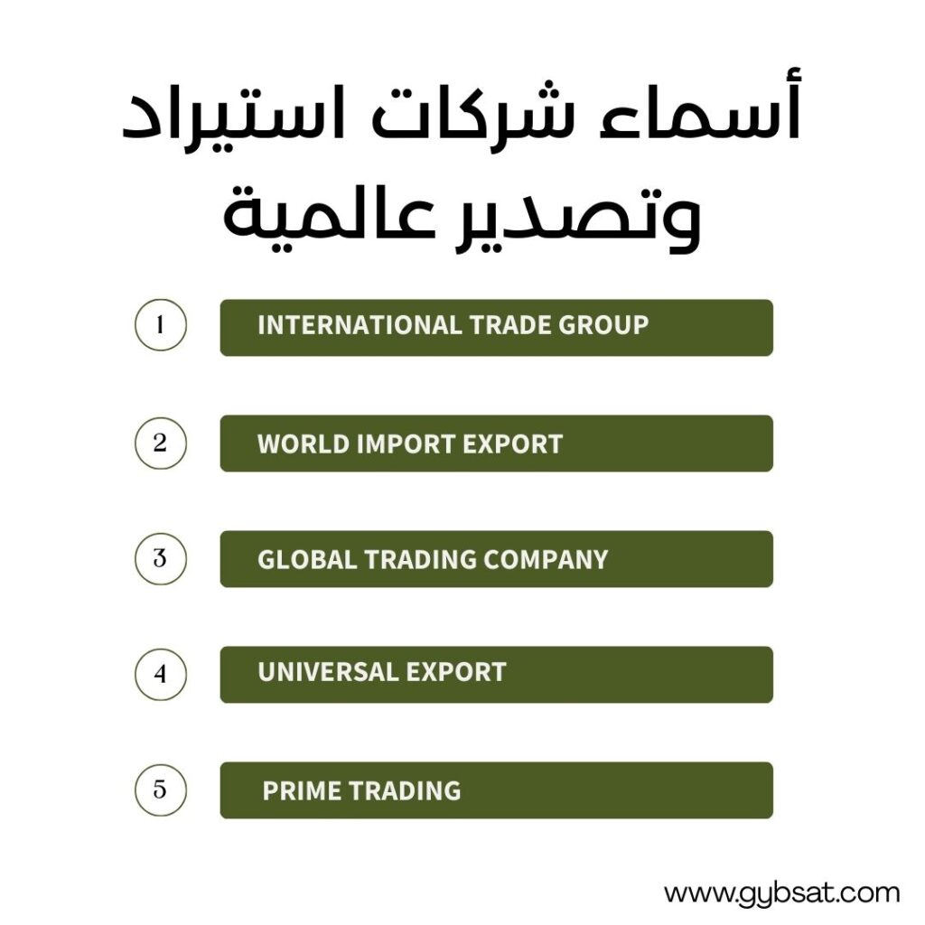 اقتراحات أسماء شركات استيراد وتصدير جذابة