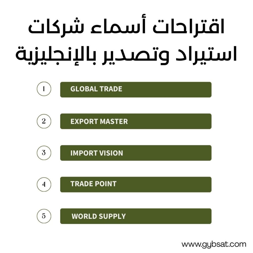 اقتراحات أسماء شركات استيراد وتصدير جذابة