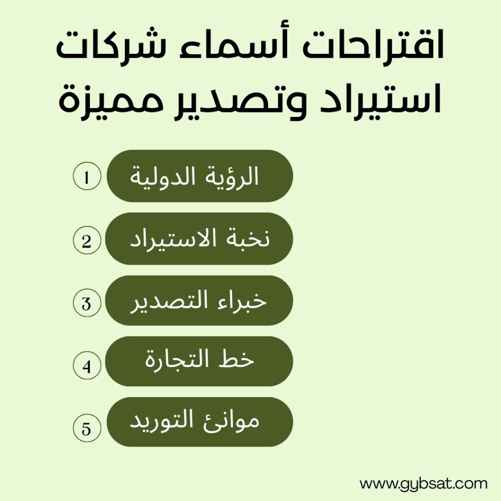 اقتراحات أسماء شركات استيراد وتصدير جذابة